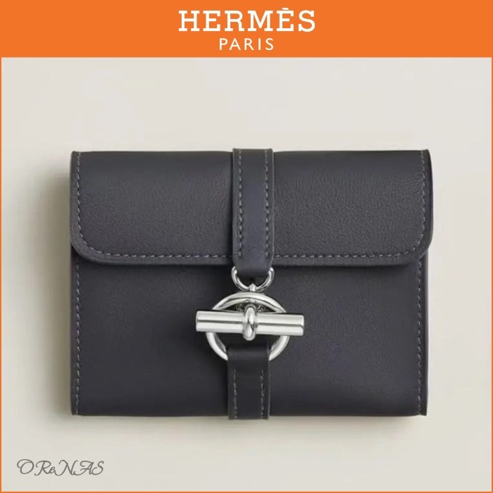 【上品♪】HERMES コンパクト財布 Glenan シェーヌダンクル