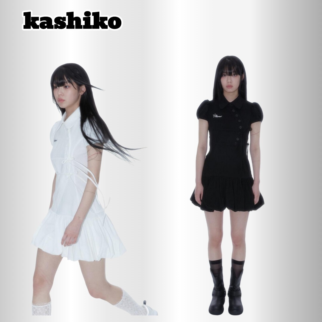 [Kashiko] ★ Puff Preppy Mini Dress