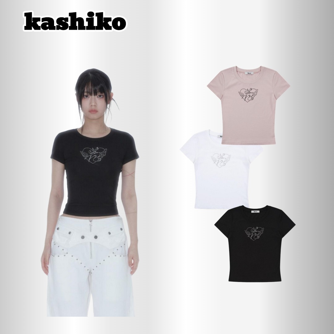 [Kashiko] ★ Flower Heart Baby Tee