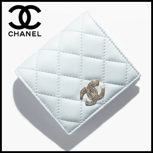 春らしいパステルカラー♪ 25SS CHANEL 折りたたみ財布 フラップ