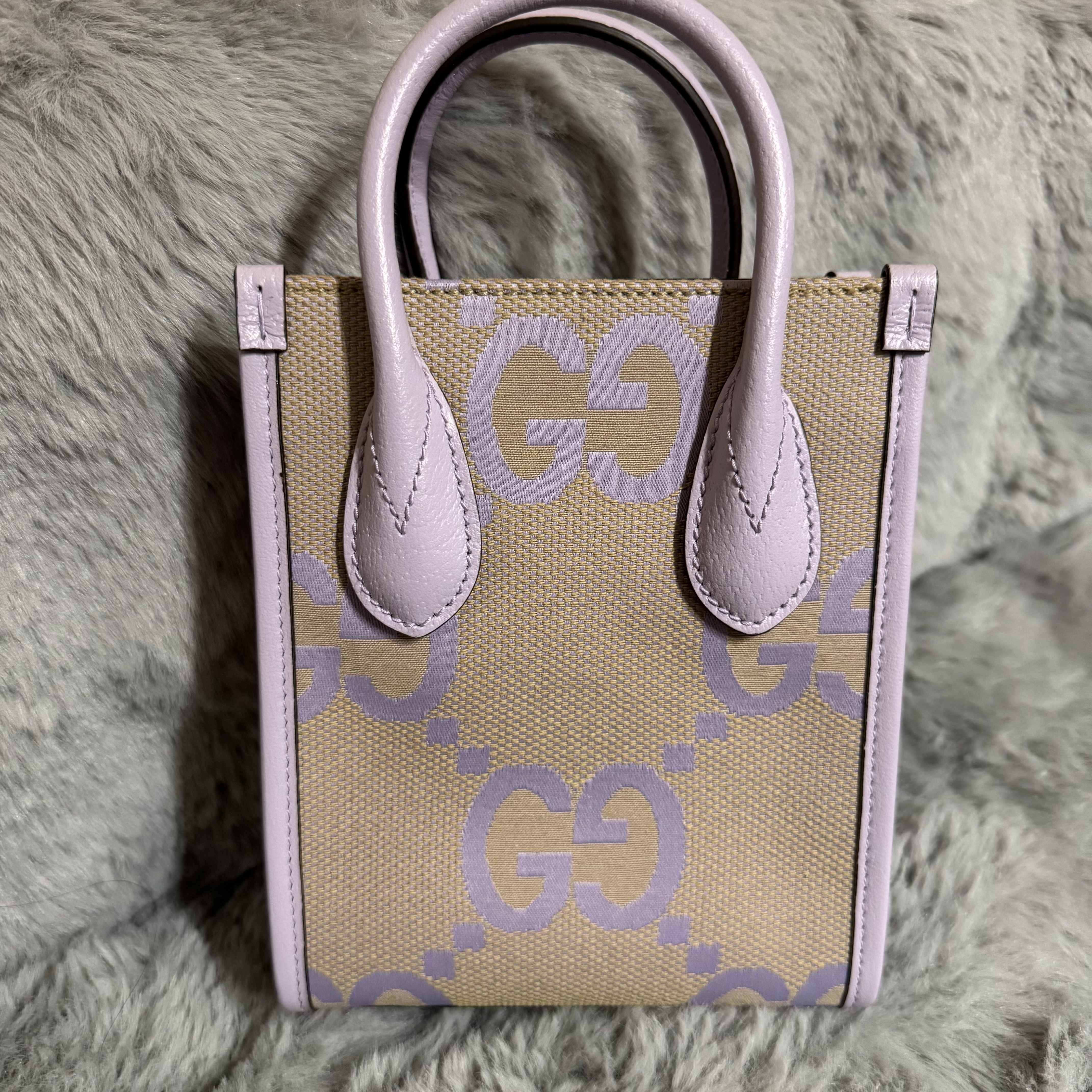 GUCCI グッチ GGスプリーム ミニトートバッグ ライトパープル