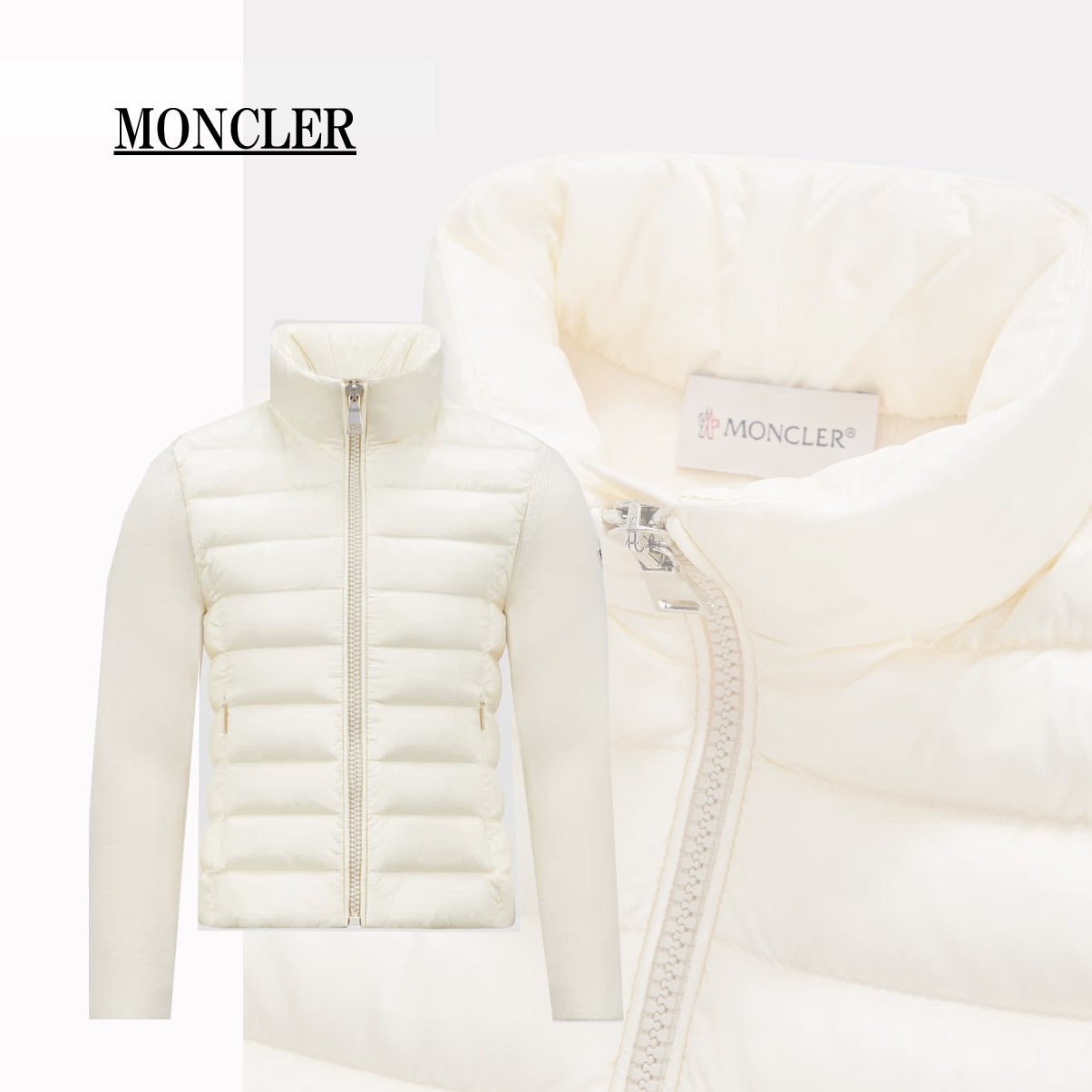 MONCLER パッド入り コジップアップ カーディガン 大人OK
