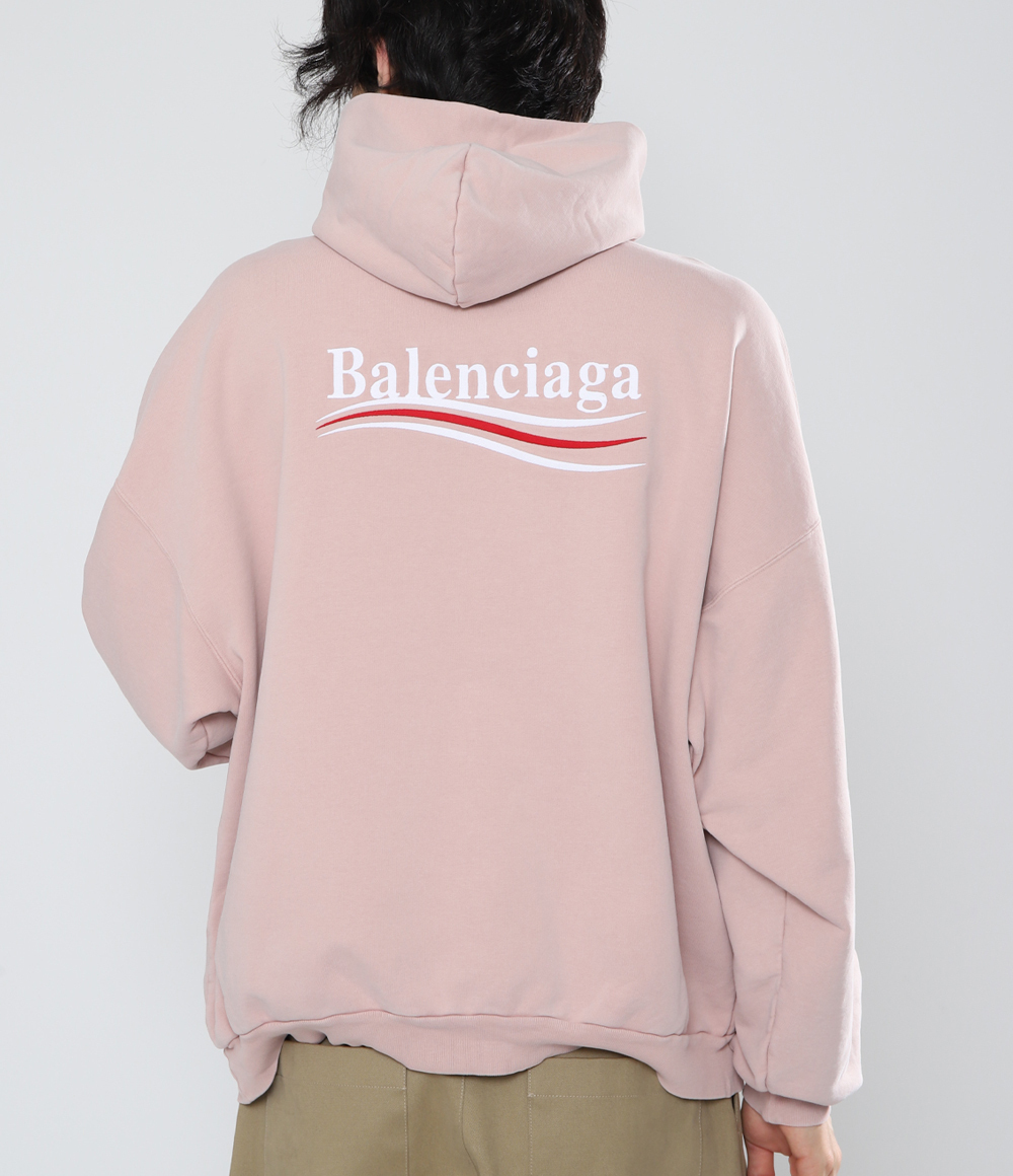 【税関/送料込】BALENCIAGA ★ ロゴ刺繍パーカー ☆BALENCIAGA☆ロゴ 刺繍 オーバーサイズ パーカー