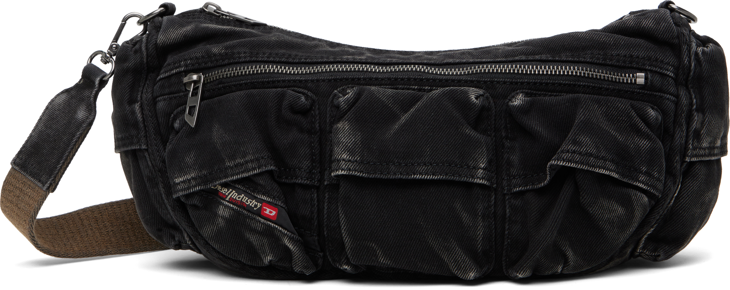 【関税込み】Diesel ブラック X Multi-Pkts ショルダーバッグ