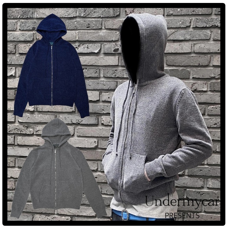 ★Undermycar★FLORAL SAFETY PIN ASSASSIN VELVET ZIPUP HOODIE