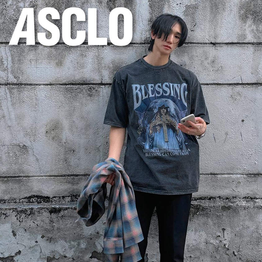 Tシャツ・カットソー ASCLO Cross Box Fit Short Sleeve T Shirt