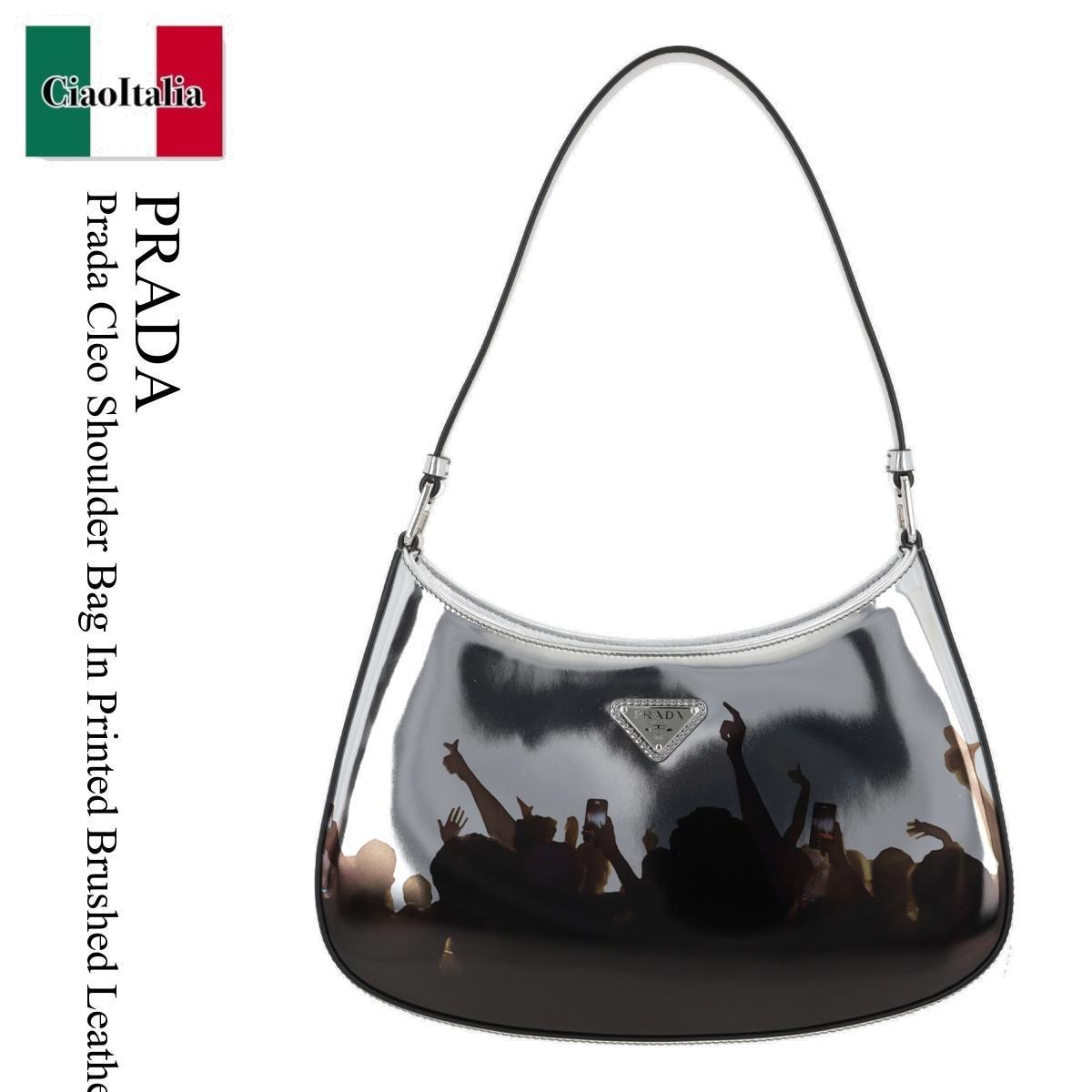 ショルダーバッグ・ポシェット Prada Prada Cleo Shoulder Bag In Printed Brushed Leather