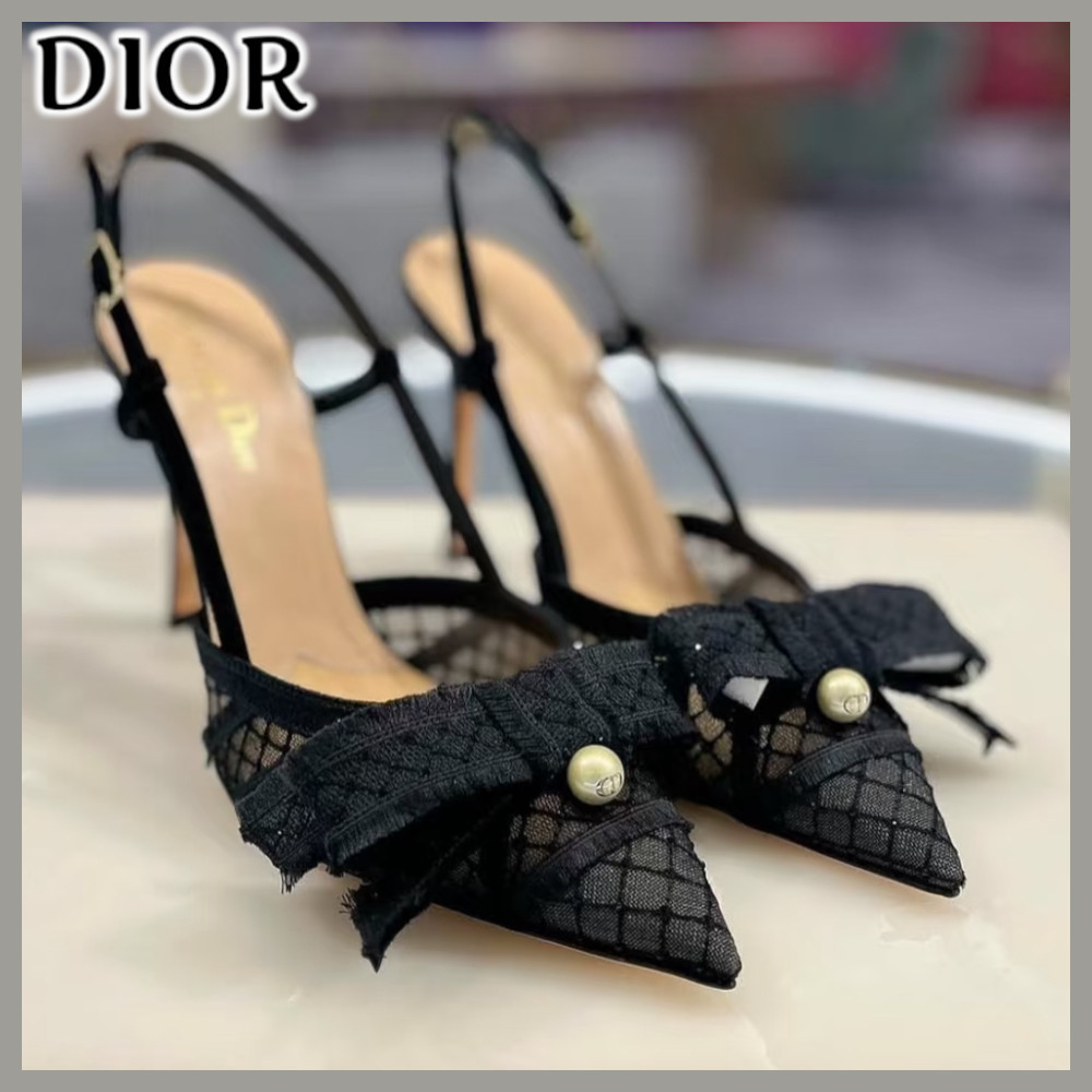 【サイドの透け感☆】Dior Adiorable スリングバックパンプス