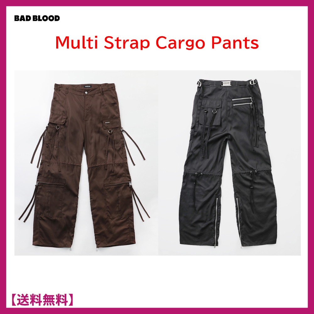 [韓国人気]★BADBLOOD★Multi Strap Cargo Pants★カーゴパンツ