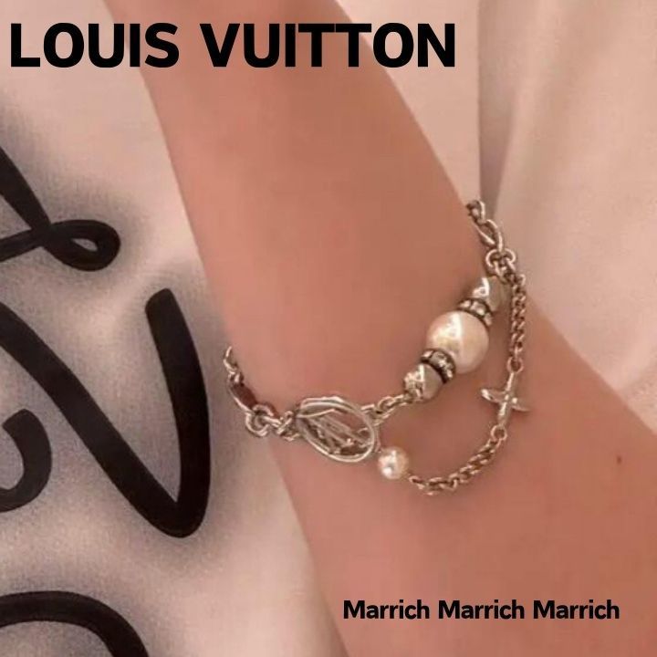 Louis Vuitton《存在感抜群☆》ブレスレット ミッドナイトパール