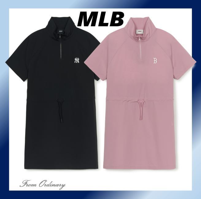 [MLB] Basic Half Zip Up Woven Dress ★すぐ品切れ★