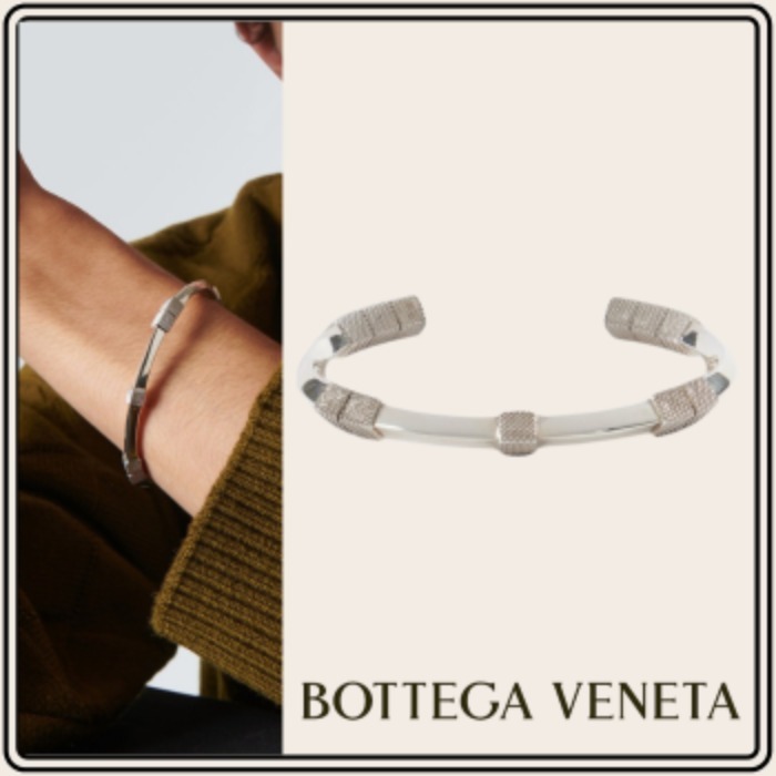 【BOTTEGA VENETA】スターリングシルバー カフ ブレスレット