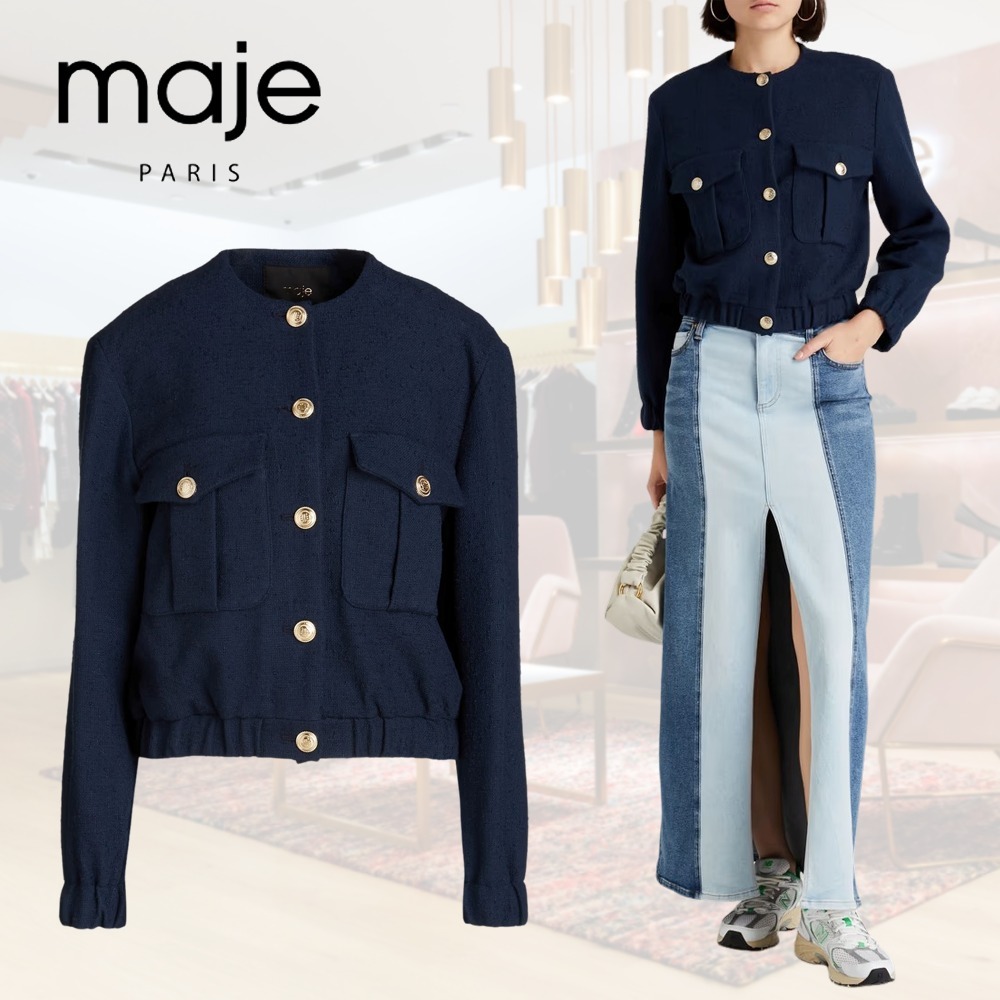 MAJE(マージュ) コットン混ブークレツイード ジャケット