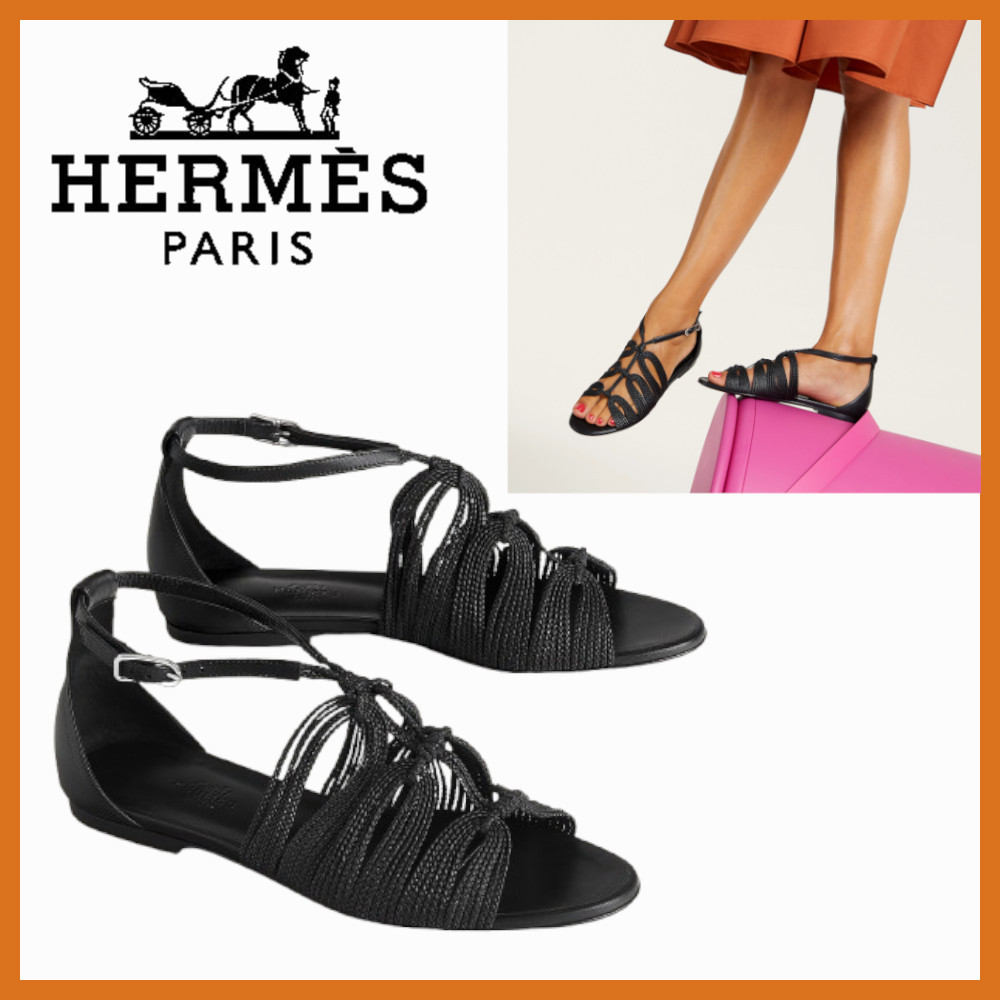 【足元を素敵に魅せるデザイン☆】HERMES カルメン サンダル
