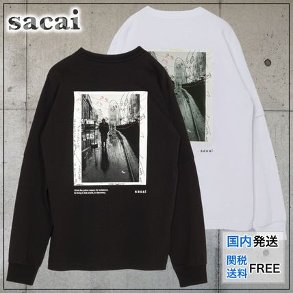 大人気☆sacai s Cotton Jersey L/S T-Shirt☆シンプル 長袖