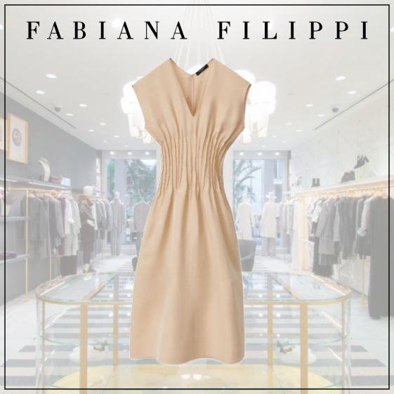 [FABIANA FILIPPI]リネンとビスコースのドレス