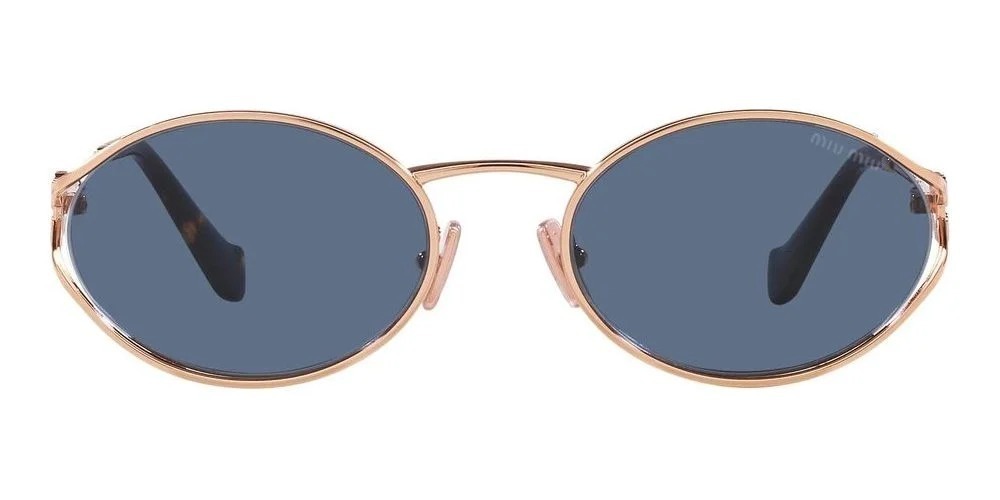 【時代を超えるデザイン】MIUMIU オーバルフレーム サングラス Miu Miu Eyewear オーバルフレーム サングラス | ゴールドトーン