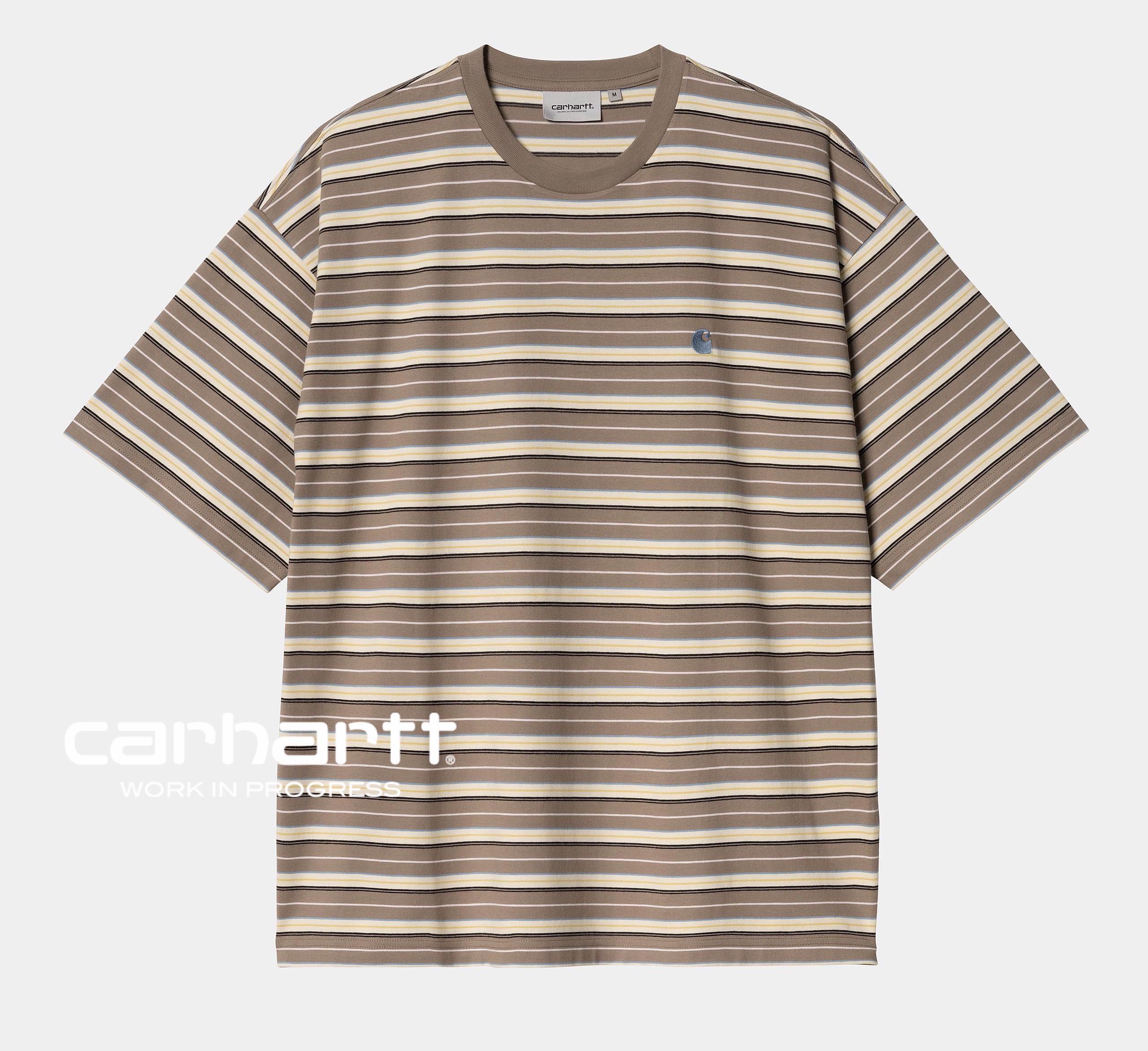 ★ドイツ発*carhartt WIP*新作*Nathan Stripe Tシャツ/BR★