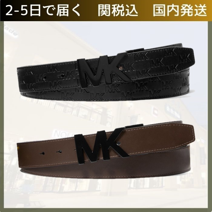 MICHAELKORS マイケルコース/リバーシブル ロゴ エンボス ベルト