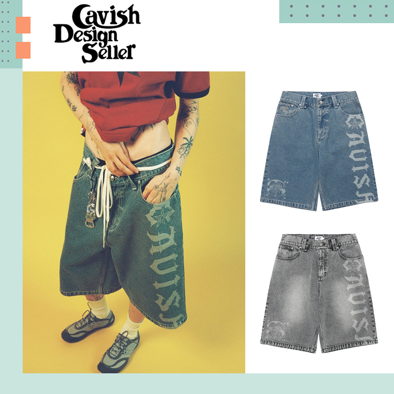 CAVISH ♥ OVERDYED DENIM SHORTS / 追跡付