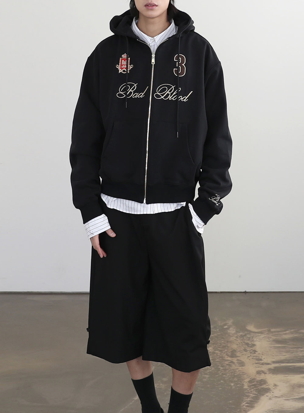 ◇24AW BADBLOOD Classic Logo Hood Zip-Up/4色◇ (BADBLOOD