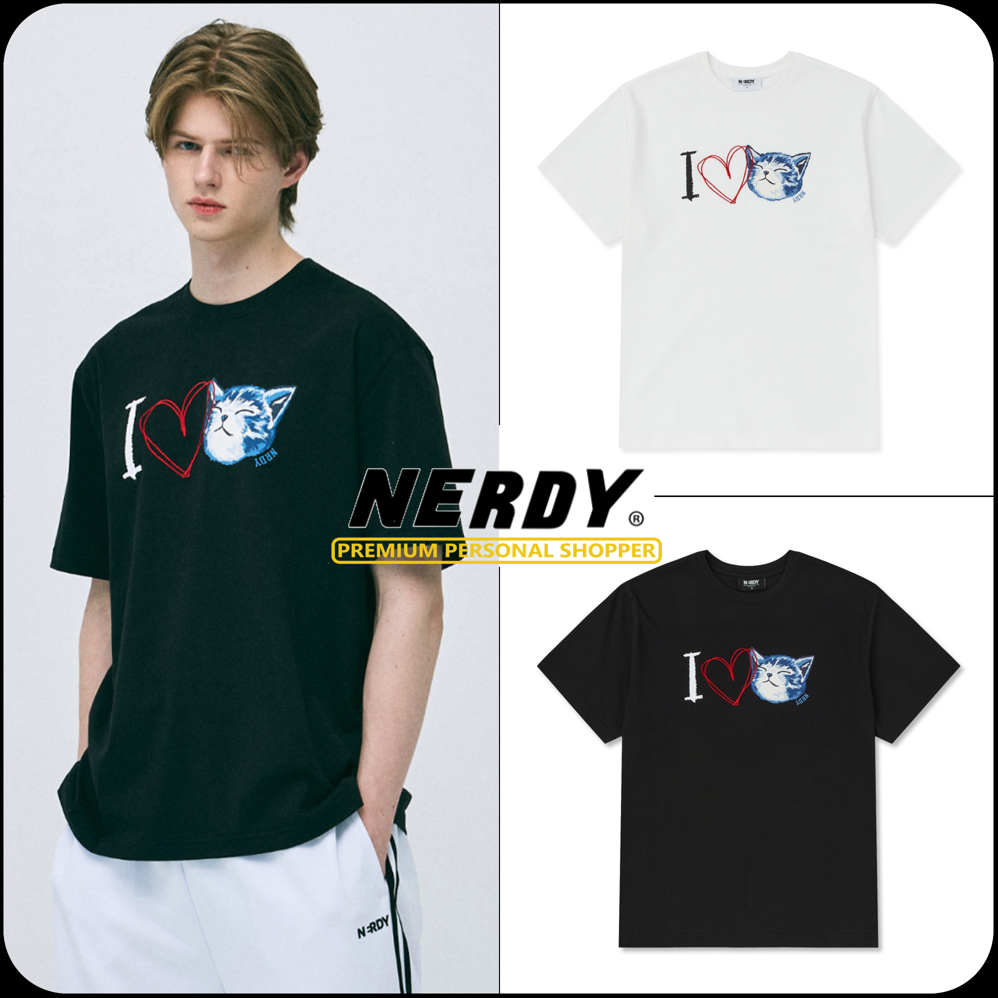 [ NERDY ]★25SS★韓国人気★I LOVE NERO SHORT SLEEVE T-SHIRT