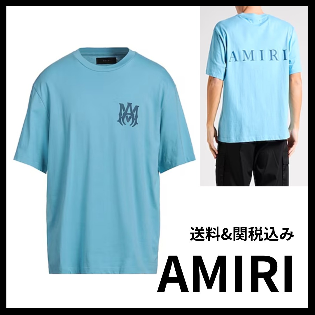 《AMIRI》ロゴ Tシャツ スカイブルー