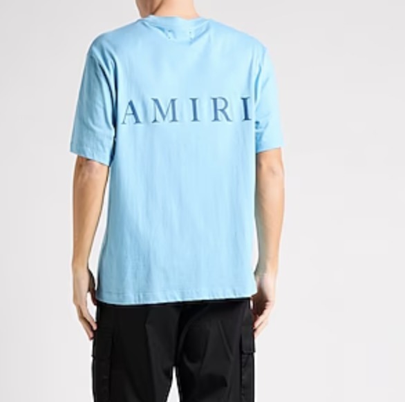 《AMIRI》ロゴ Tシャツ スカイブルー