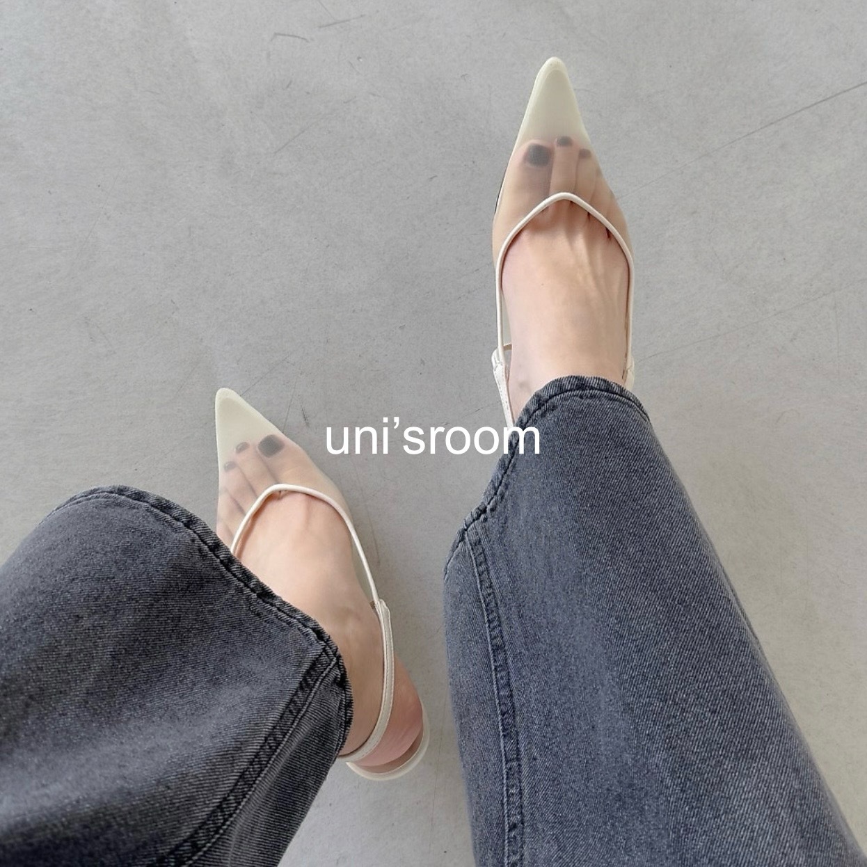 uni's room■2color シースルーポインテッドシューズ SS-SS25-43