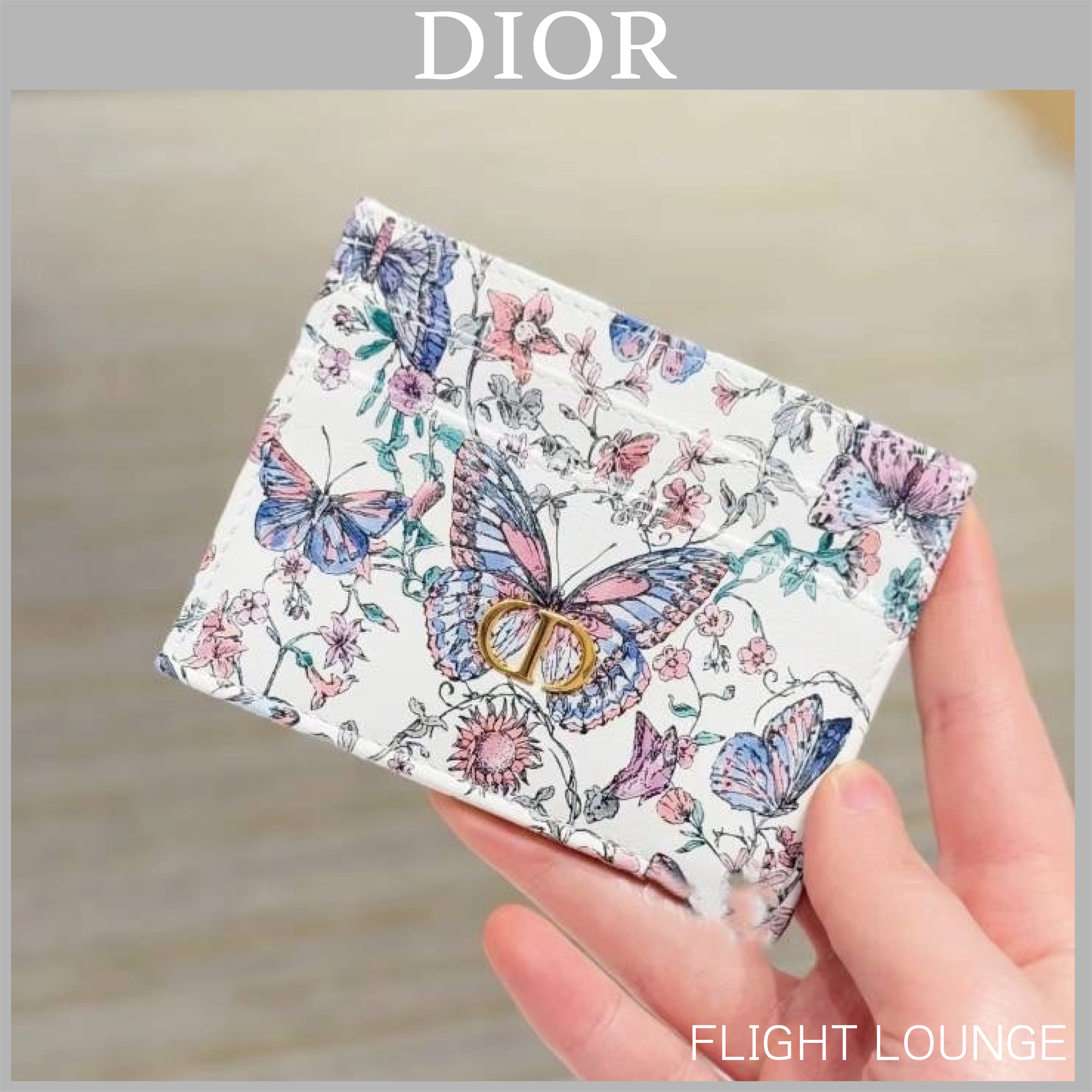 パピヨン柄♪Dior Caro Freesia カードホルダー