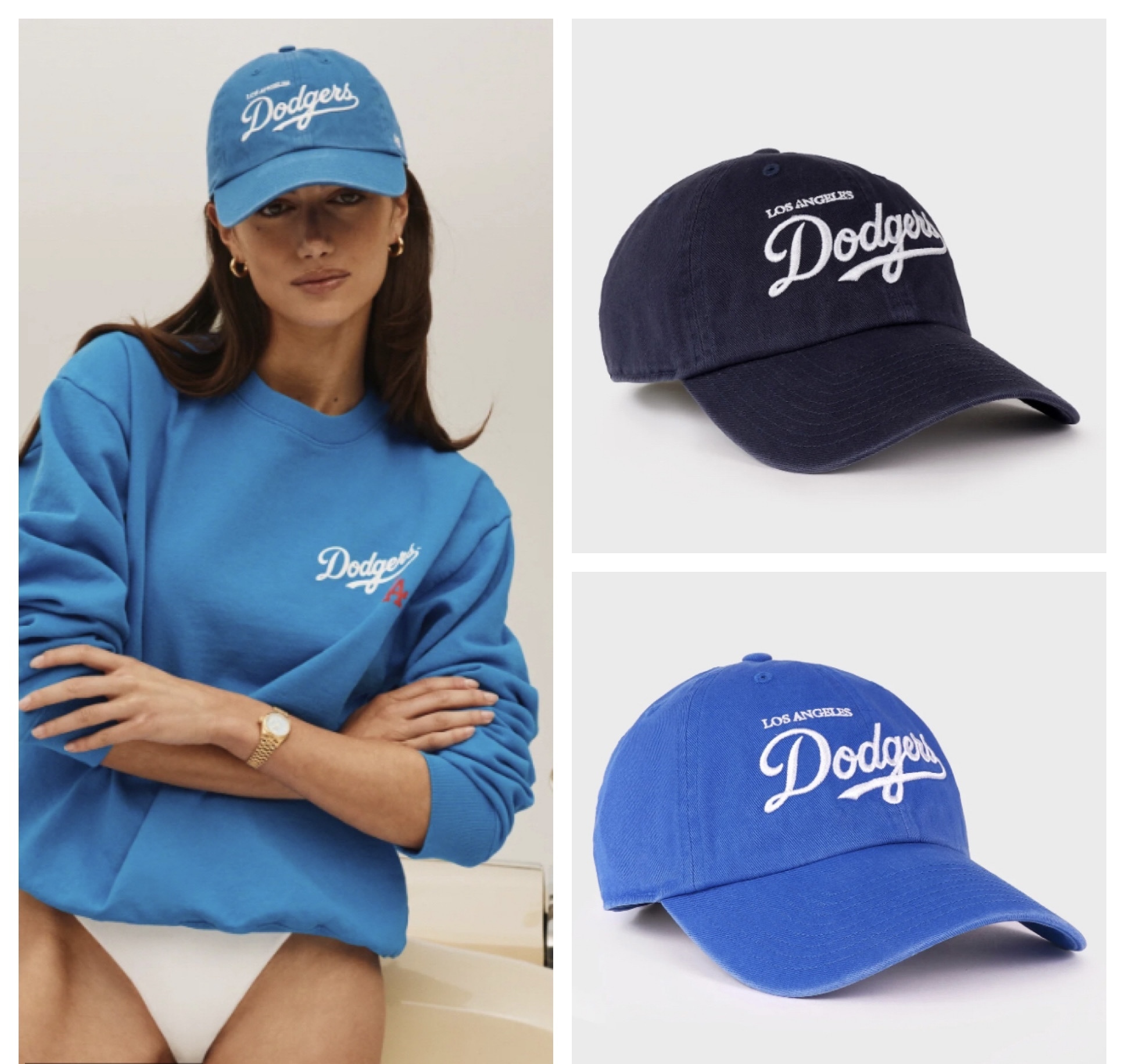 ◆送料・関税無料◆Sporty&Rich × LA Dodgers コラボCap 2色