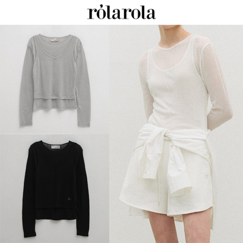 ★2025SS新作★ROLAROLA★NUBASIC TENCEL T-SHIRT SET