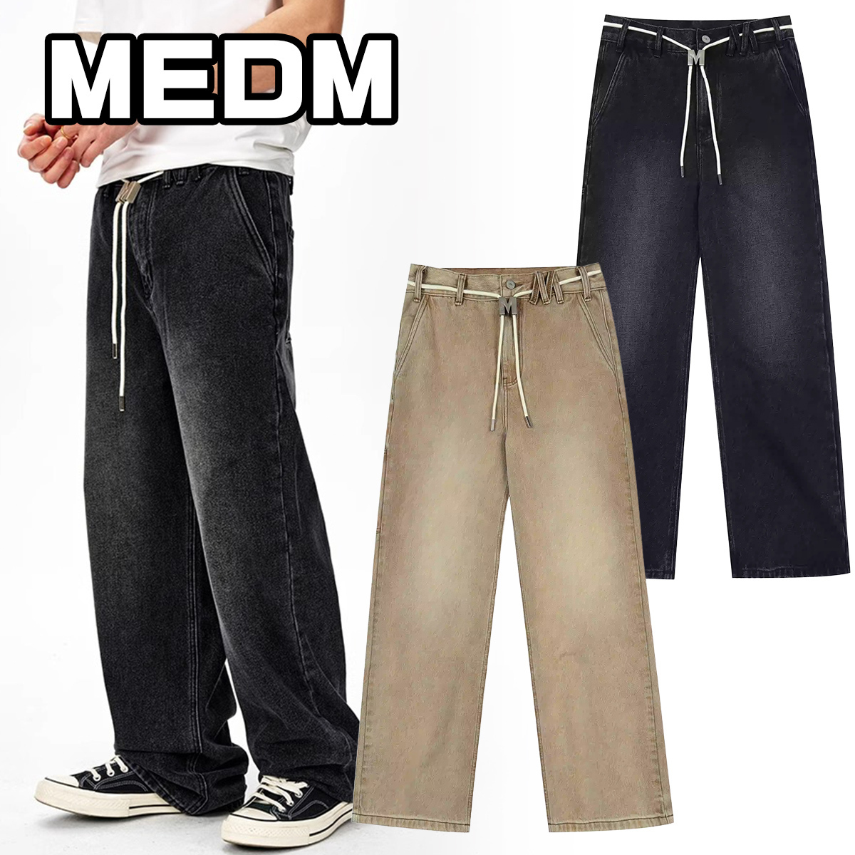 MEDM ミスターエンジョイダマネー デニム エウォッシュ ジーンズ