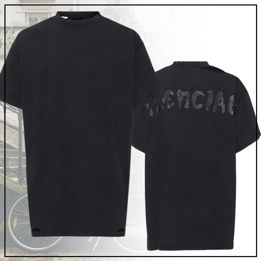 BALENCIAGA オーバーサイズ シルエット コットン Tシャツ ロゴ