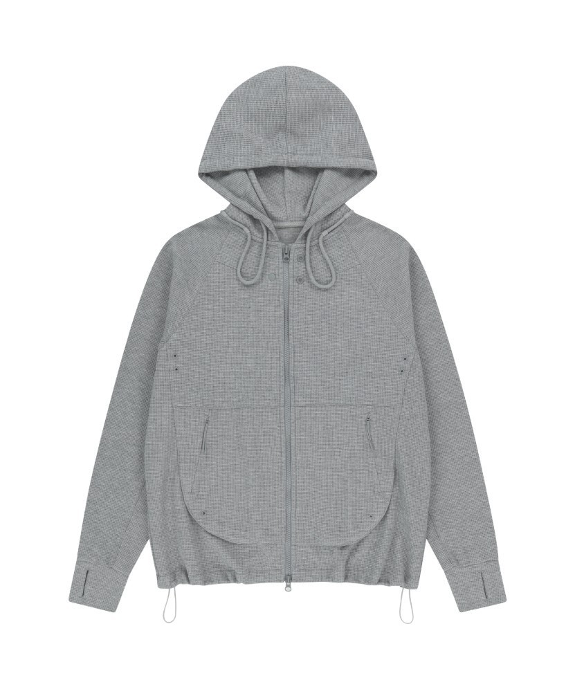 SAN SAN GEAR】 CIRCUIT ZIP-UP HOODIE [MELANGE GREY]
