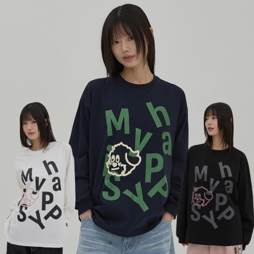 【WAIKEI】MY HAPPY IS ロングスリーブT 3色