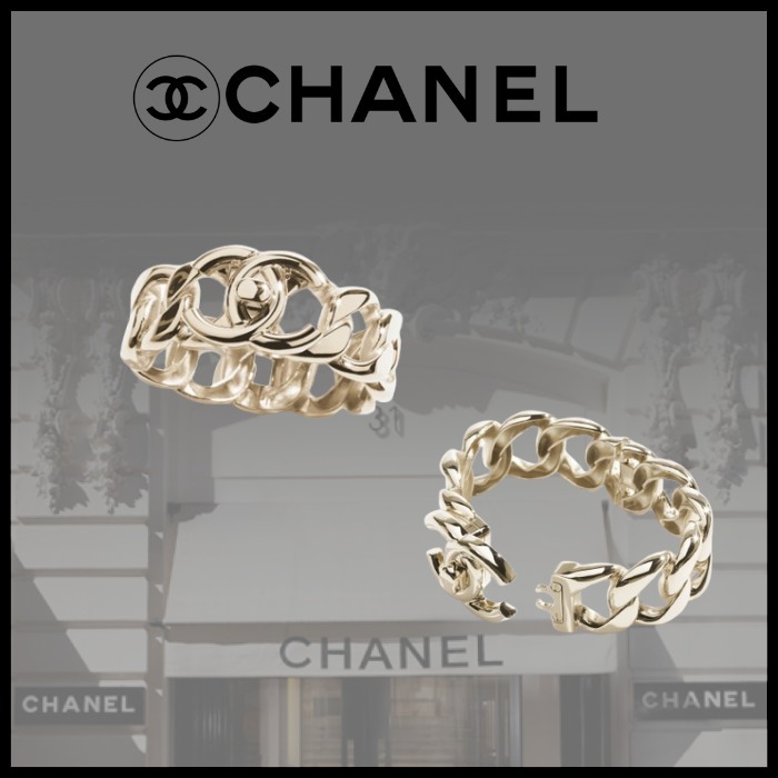 【2025年SS 最新作♪】CHANEL CCロゴ チェーンモチーフ バングル