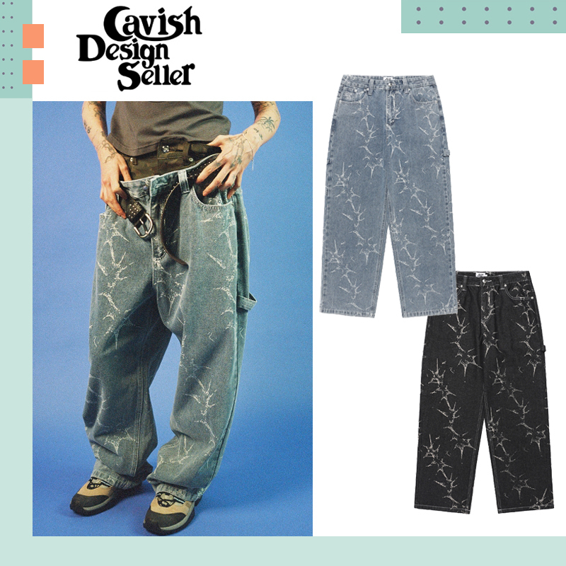 CAVISH ♥ PRINTED CARPENTER DENIM PANTS / 追跡付