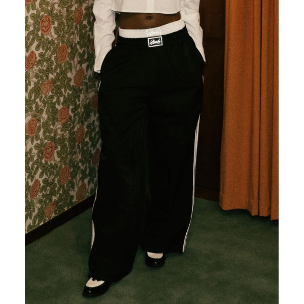 ☆BADBLOOD☆ Billy 2 Way Curved Jogger Trousers Black