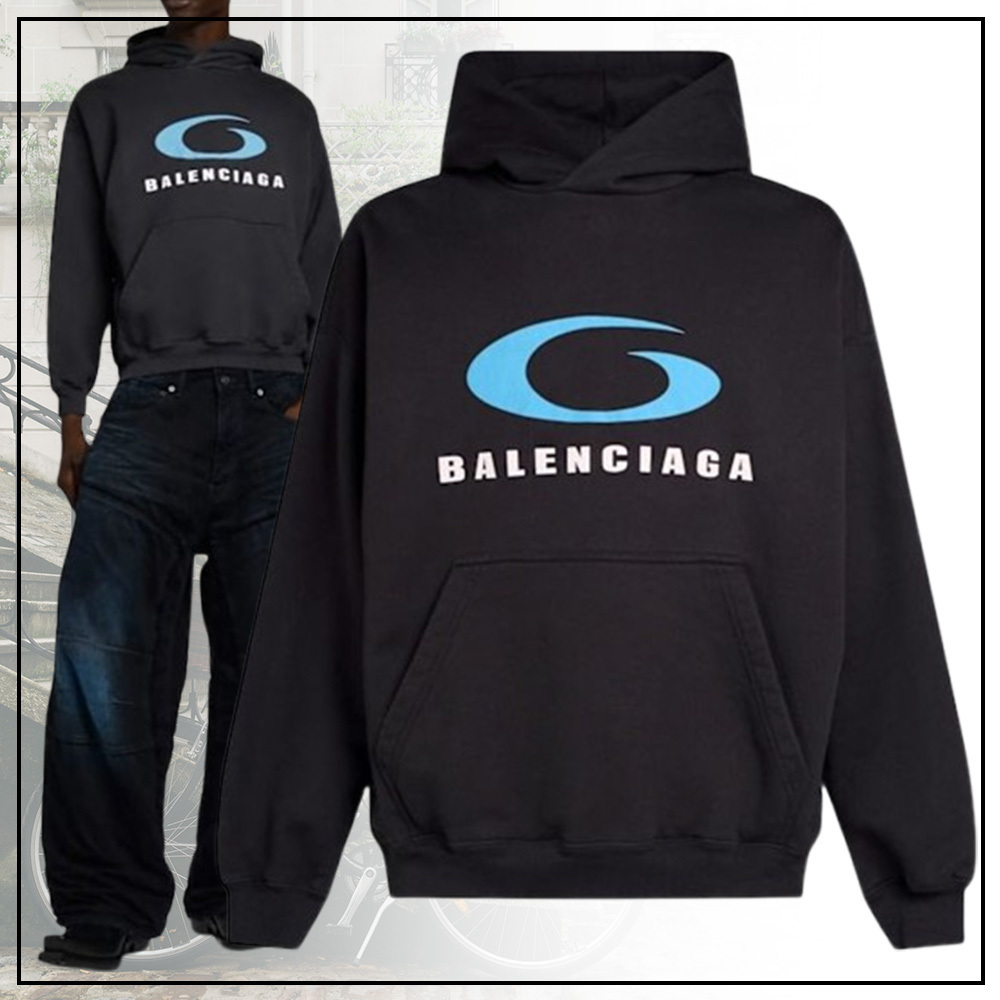BALENCIAGA Icon コットン フーディー カジュアルモード ロゴ