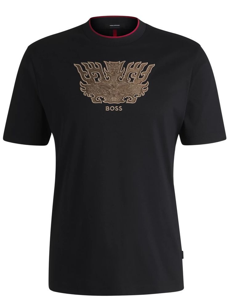 Tシャツ・カットソー BOSS X Creation Of The Gods Taotie Embroidered T-Shirt Black