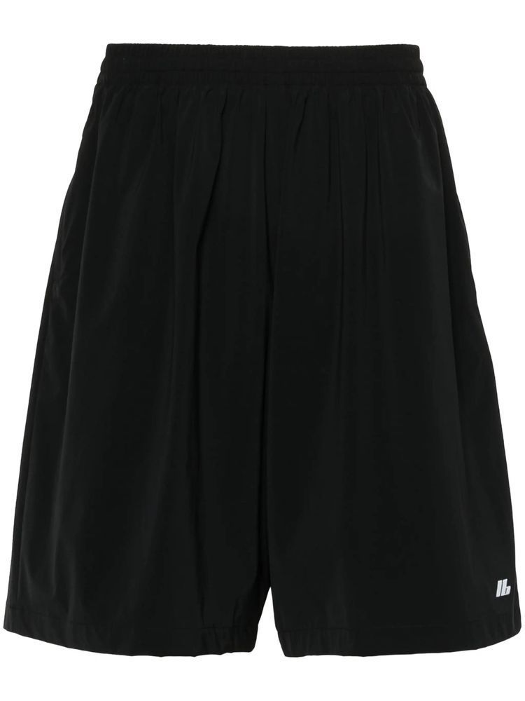ハーフ・ショートパンツ BALENCIAGA Logo-Print Track Shorts Black