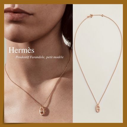 【シンプルで上品♪】HERMES ネックレス エルメスシェーヌダンクル ネックレス GM レディース シルバー
