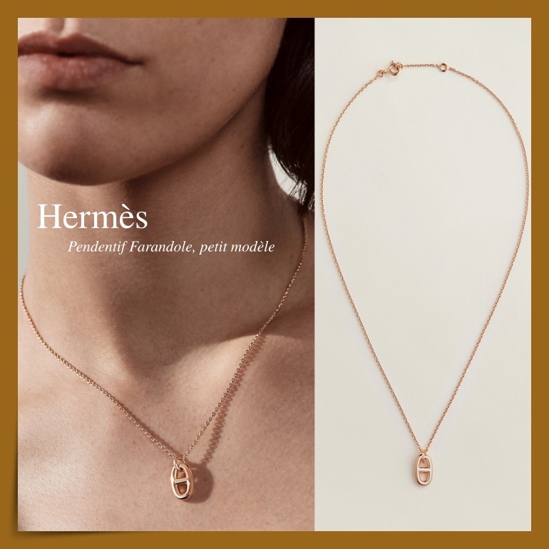 【HERMES】上品に輝く素敵 Rose Gold☆Farandole PM ネックレス