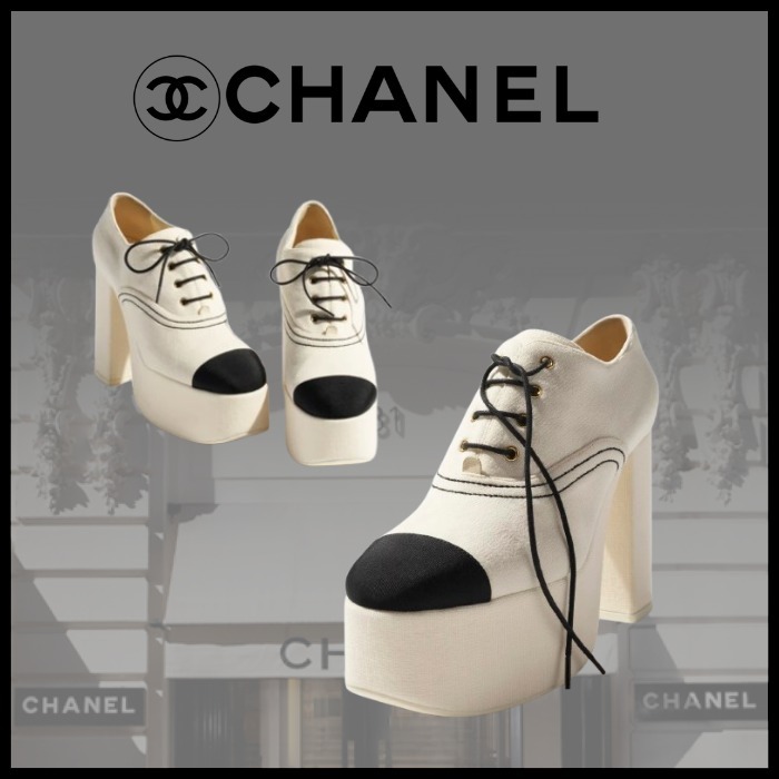 【2025年SS 最新作♪】CHANEL レースアップ ウール シューズ