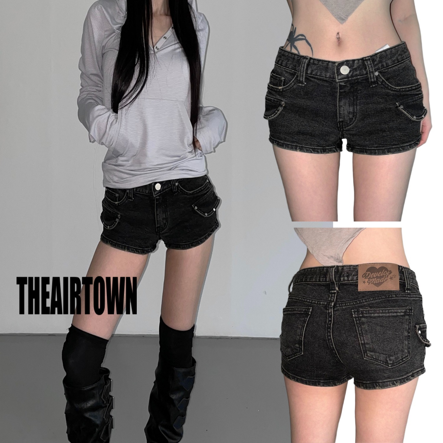 【THEAIRTOWN】ヴィンテージデニムショートパンツ