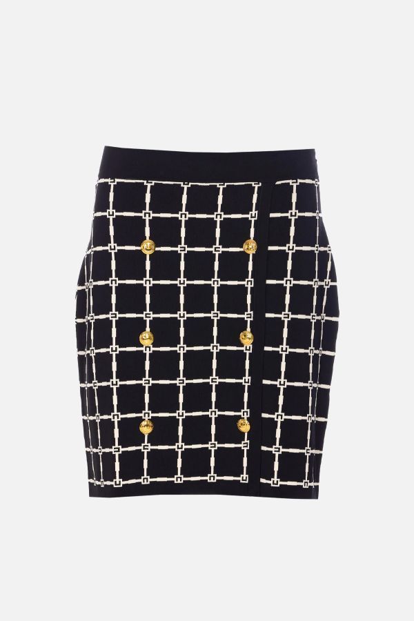 ミニスカート ELISABETTA FRANCHI JACQUARD MINI SKIRT