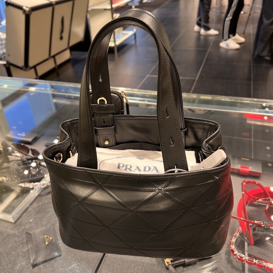 ★PRADA★ 1BG548 ハンドバック セール】プラダ☆ロゴ キルティングレザートートバッグ 1BG548
