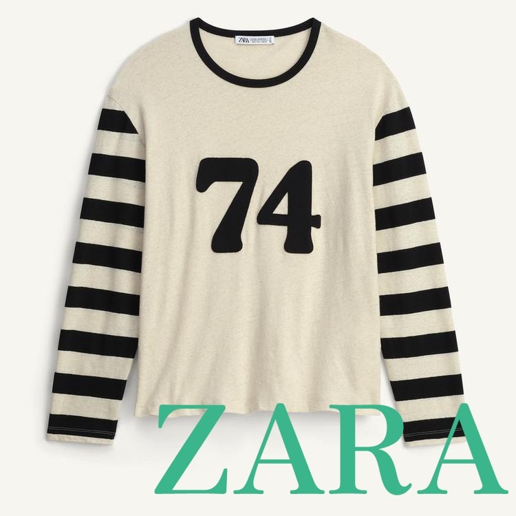 【ZARA】LIMITED EDITION コンビネーションナンバーTシャツ