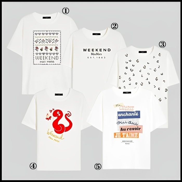 WEEKEND MAX MARA コットン ジャージー Tシャツ CABINA